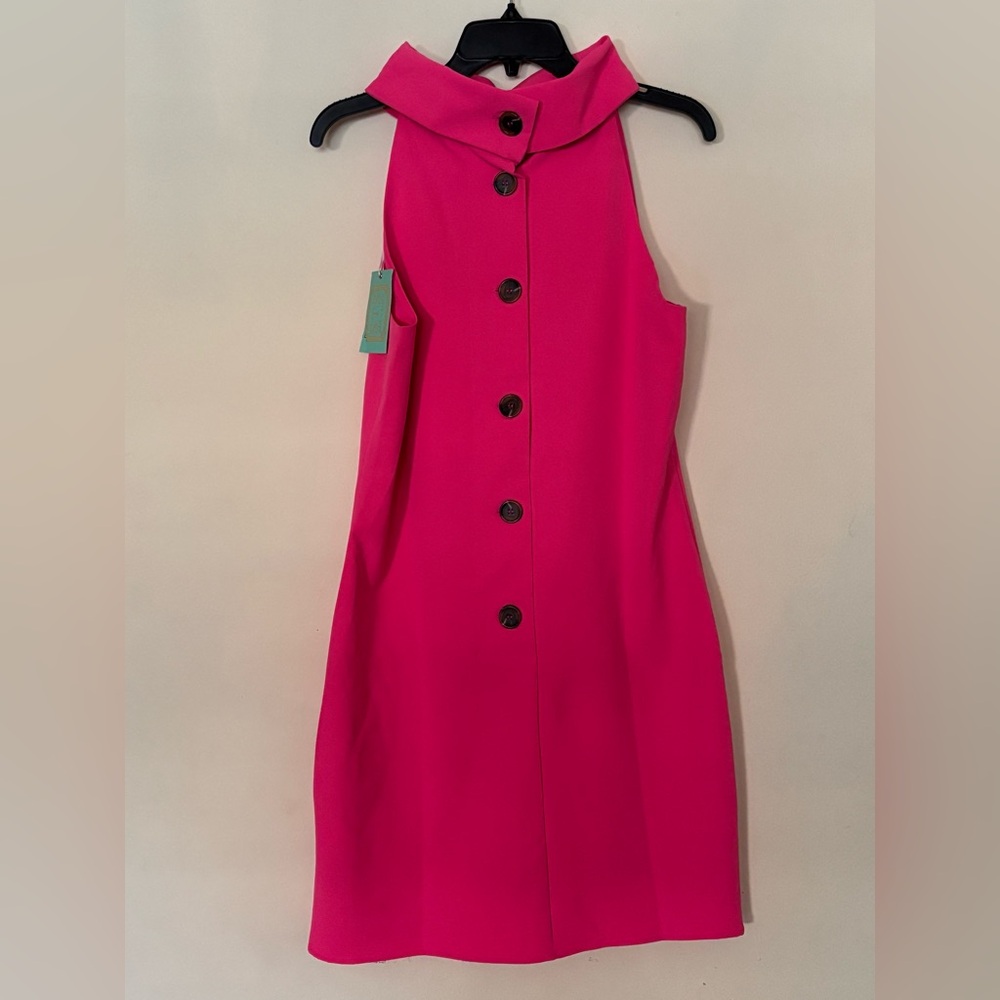 Sail to Sable Vibrant Hot Pink Button-Down Dress